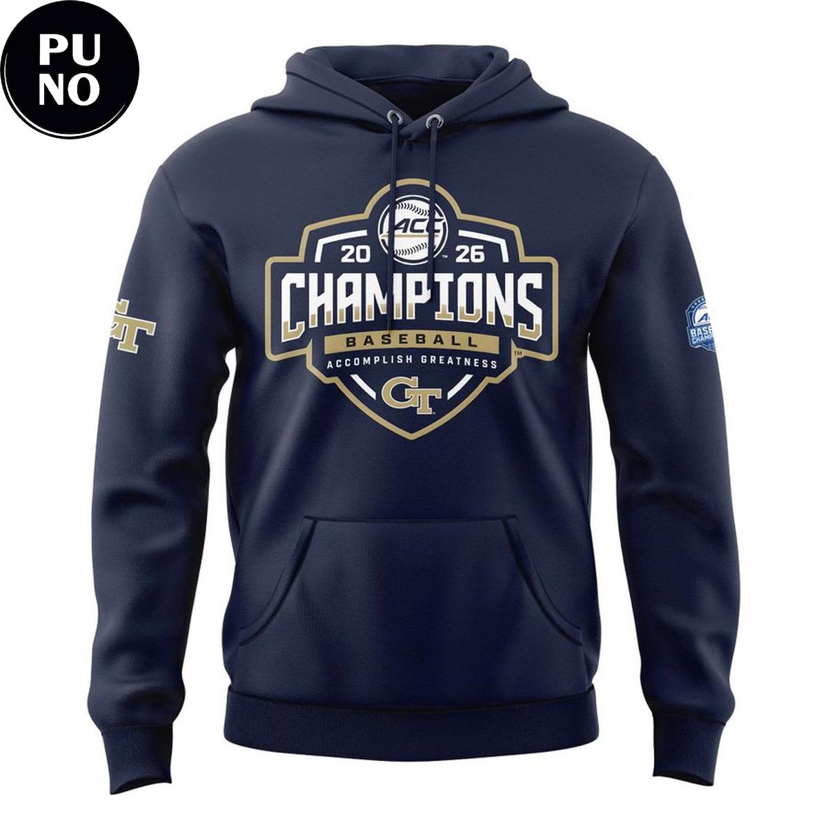 Georgia Tech Yellow Jackets ACC Baseball Regular Season Champions 2026 Hoodie T-Shirt