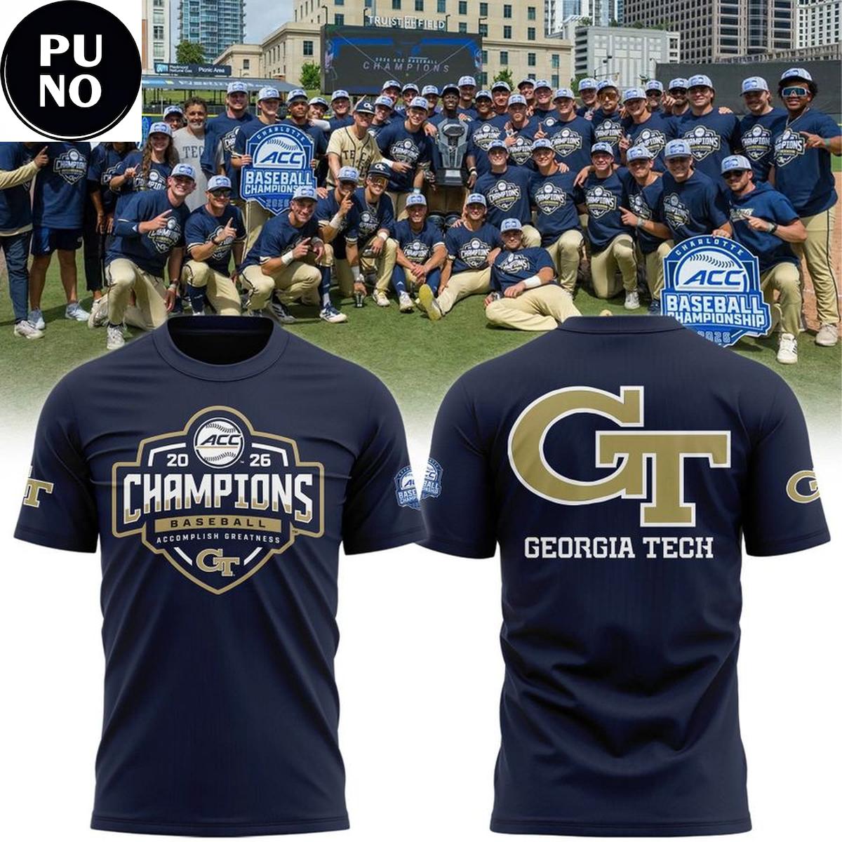 Georgia Tech Yellow Jackets ACC Baseball Regular Season Champions 2026 Hoodie T-Shirt