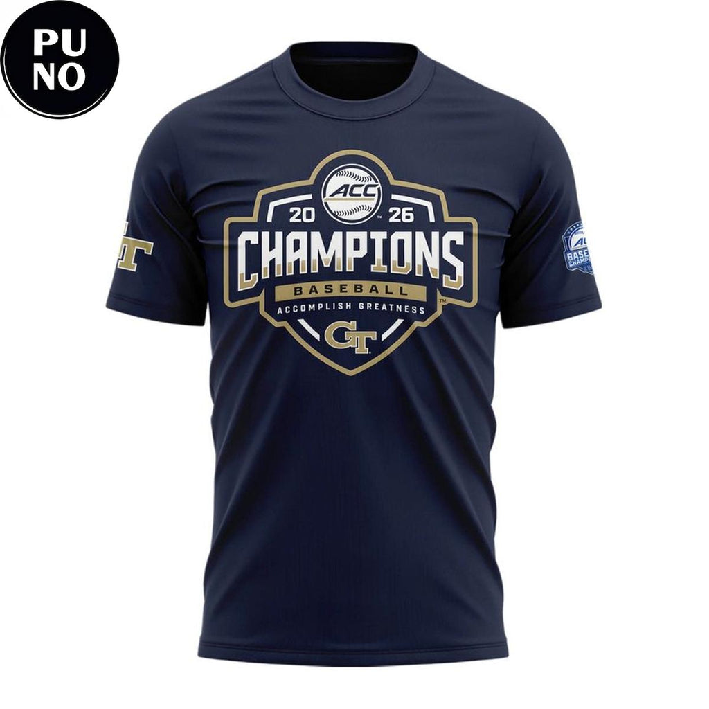 Georgia Tech Yellow Jackets ACC Baseball Regular Season Champions 2026 Hoodie T-Shirt