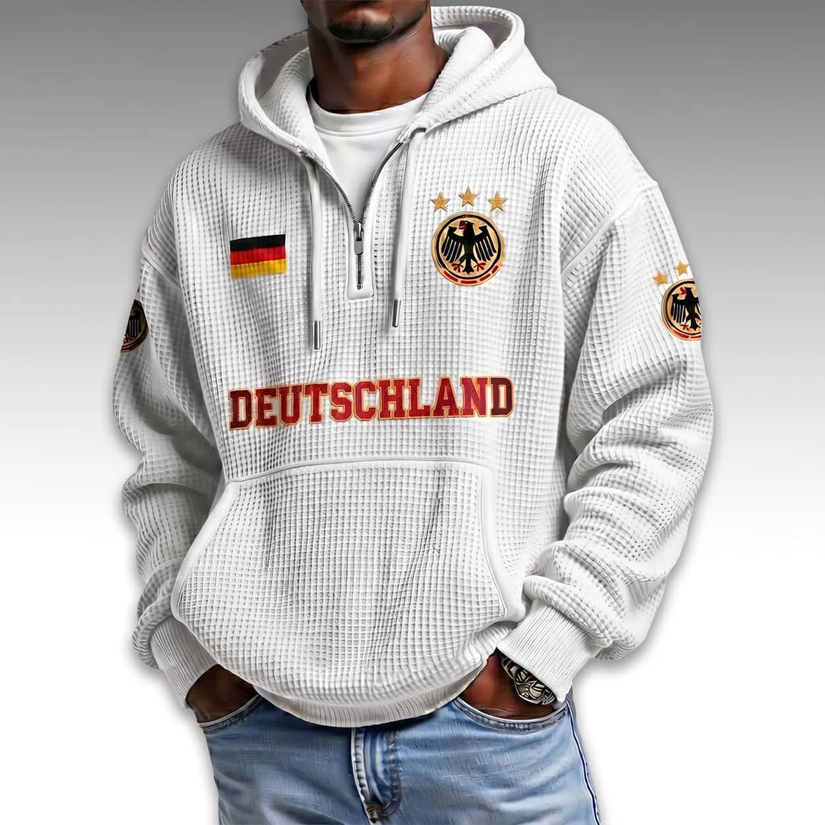 Germany World Cup 2026 Waffle Quarter Zip Hoodie