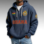 Ghana World Cup 2026 Waffle Quarter Zip Hoodie