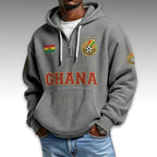 Ghana World Cup 2026 Waffle Quarter Zip Hoodie