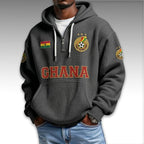 Ghana World Cup 2026 Waffle Quarter Zip Hoodie
