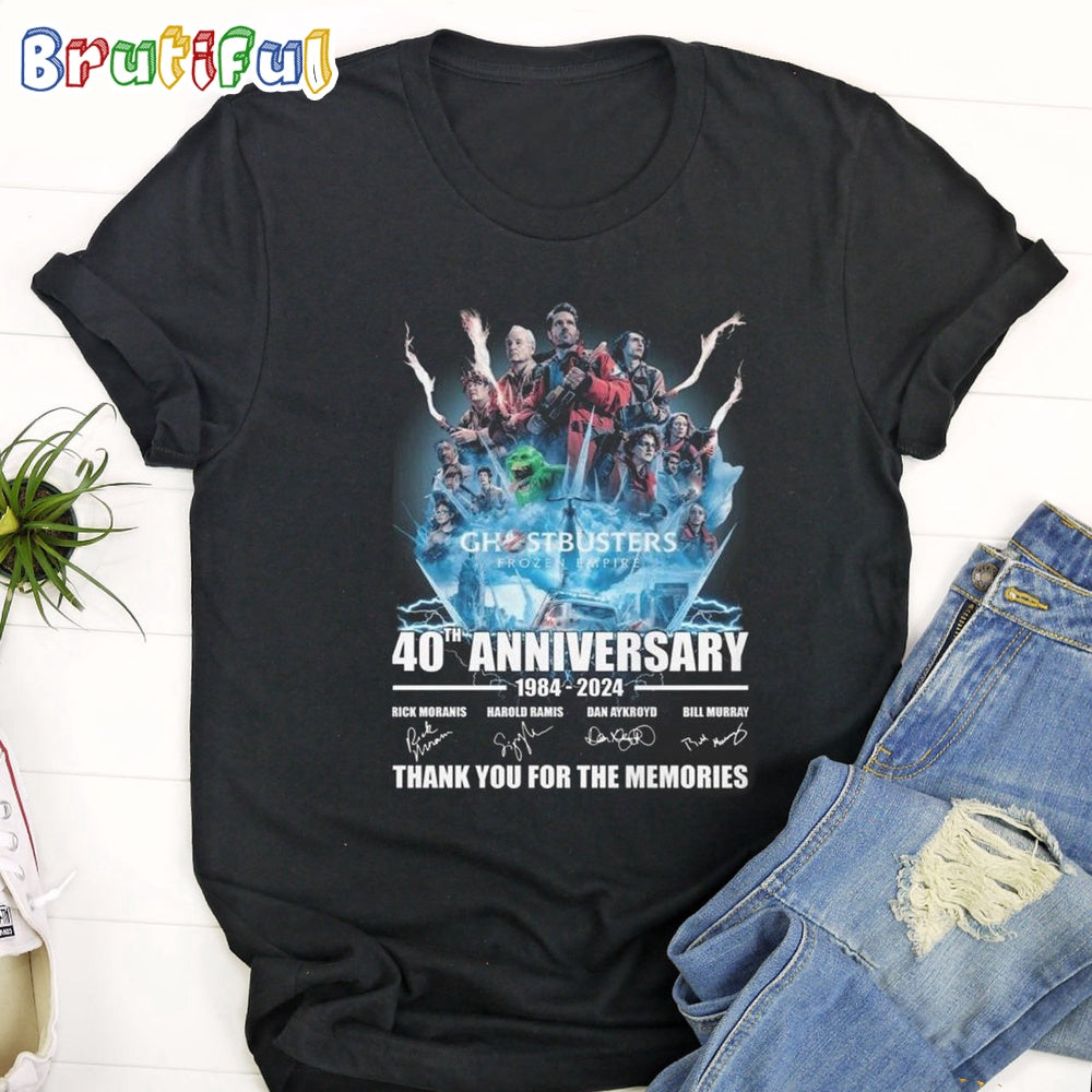 Ghostbusters Frozen Empire 40th Anniversary 1984-2024 Thank You For The Memories T Shirt