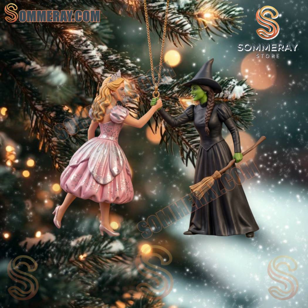 Glinda And Elphaba Christmas Ornament
