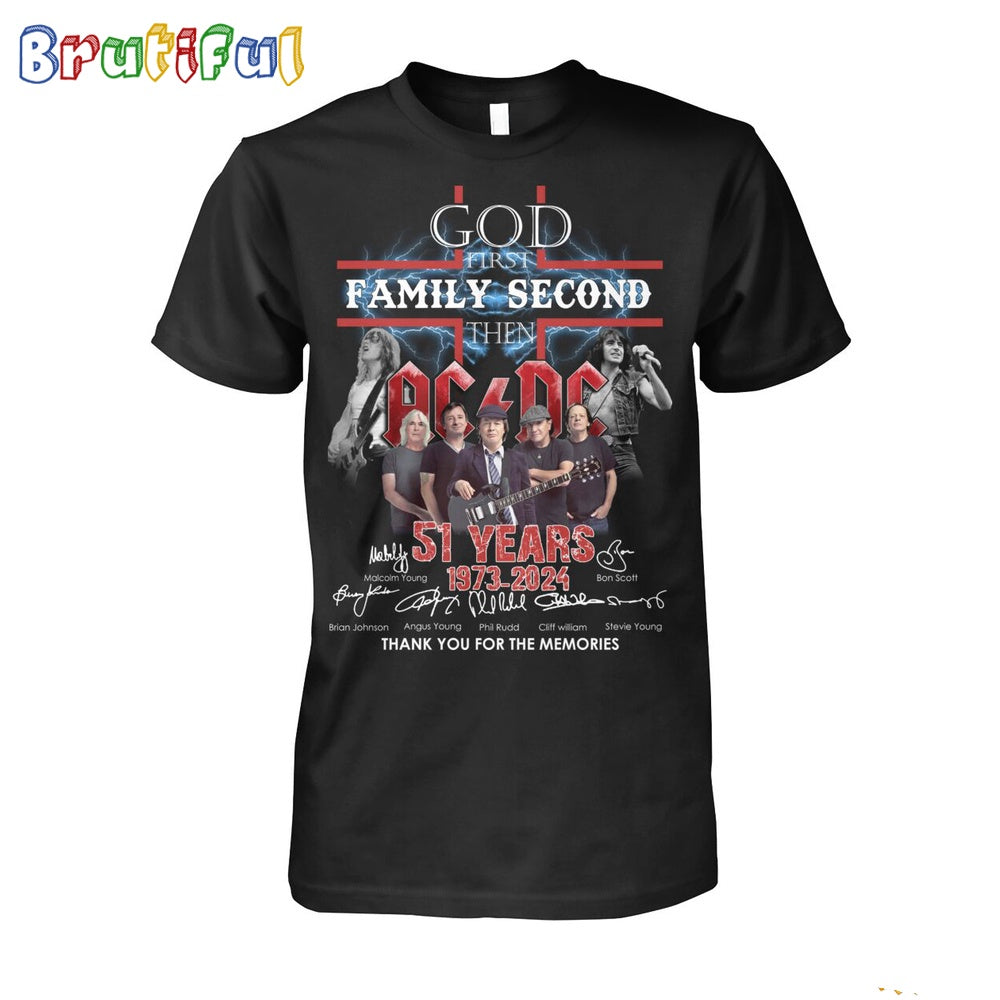 God First Family Secod Then 51 Years 1973-2024 World Tour ACDC PWR Up Tour 2024 Shirt