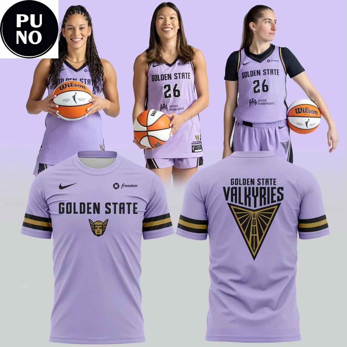 Golden State Valkyries 2026 Violet and Heroine Hoodie T-Shirt