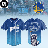 Golden State Warriors 2026 No Kings Freedom Runs The Field Baseball Jersey
