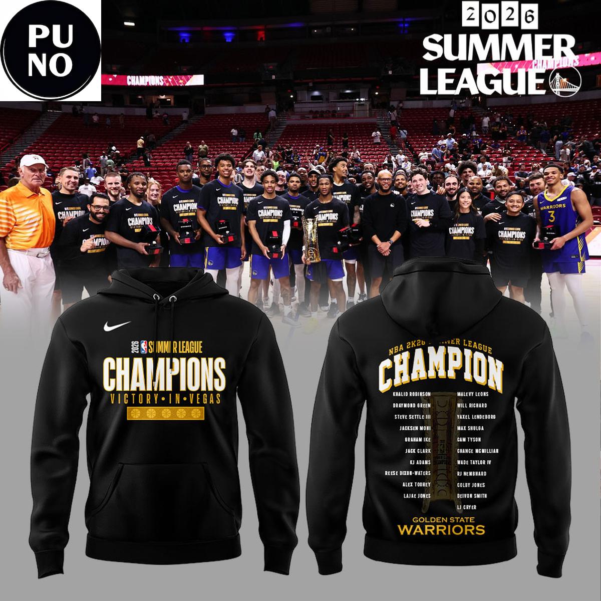 Golden State Warriors NBA Summer League 2026 Champions Hoodie T-Shirt