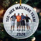 Custom Photo Golfing Team - Personalized Custom 3D Inflated Effect Acrylic Ornament - Christmas For Golfers, Golf Lovers