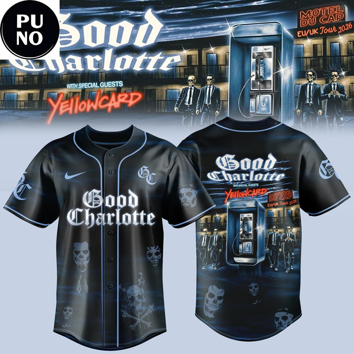 Good Charlotte Motel Du Cap EU/UK Tour 2026 Baseball Jersey