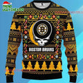 Grateful Dead X Nhl Boston Bruins Stealie Logo Ugly Christmas Sweater