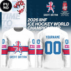 Great Britain 2026 IIHF Ice Hockey World Championship Personalized Hockey Jersey