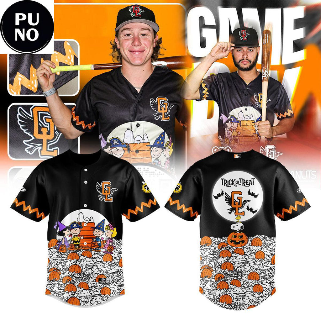 Great Lakes Loons x Peanuts Night 2026 Halloween Personalized Baseball Jersey