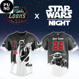 Great Lakes Loons x Star Wars Night 2026 Personalized Baseball Jersey