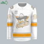 Green Bay Gamblers 2026 White Out Throwback Limited Hockey Jersey