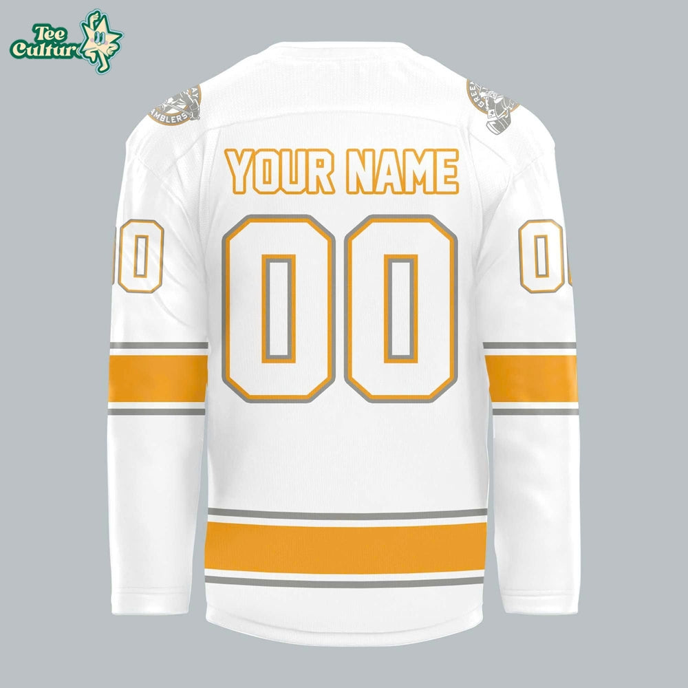 Green Bay Gamblers 2026 White Out Throwback Limited Hockey Jersey