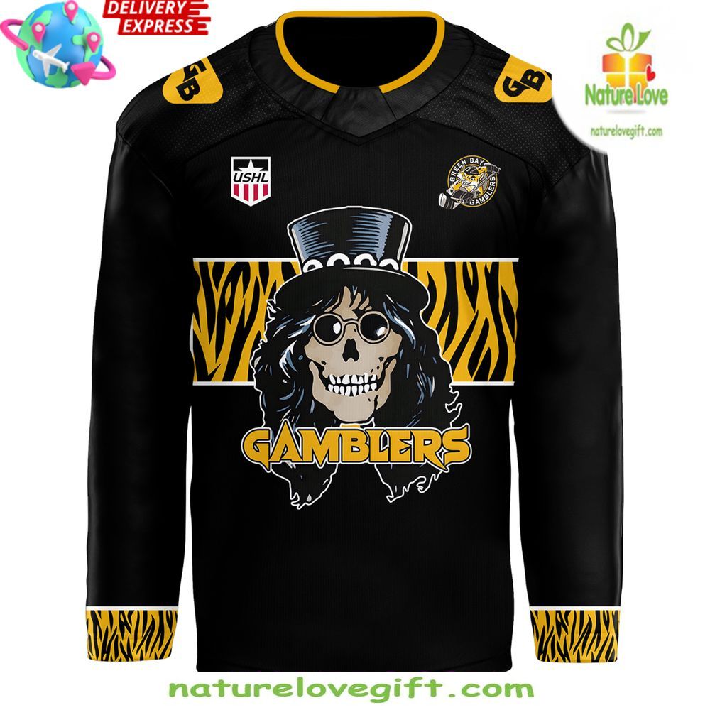 Green Bay Gamblers Hockey Jersey Hair Nation Limited Edition