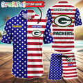 Green Bay Packers American Flag Hawaii Shirt