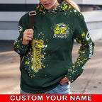 Custom NFL Green Bay Packers Hoodie Leggings The Grinch Hoodie Rock Paper Scissors Throat Punch I Win