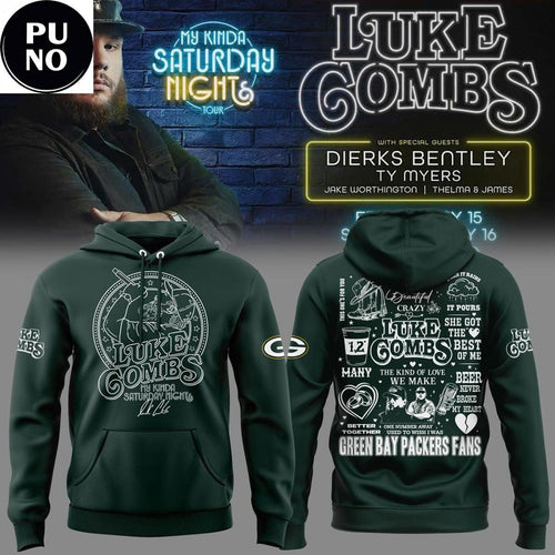 Green Bay Packers x Luke Combs Tour 2026 Green Hoodie T-Shirt