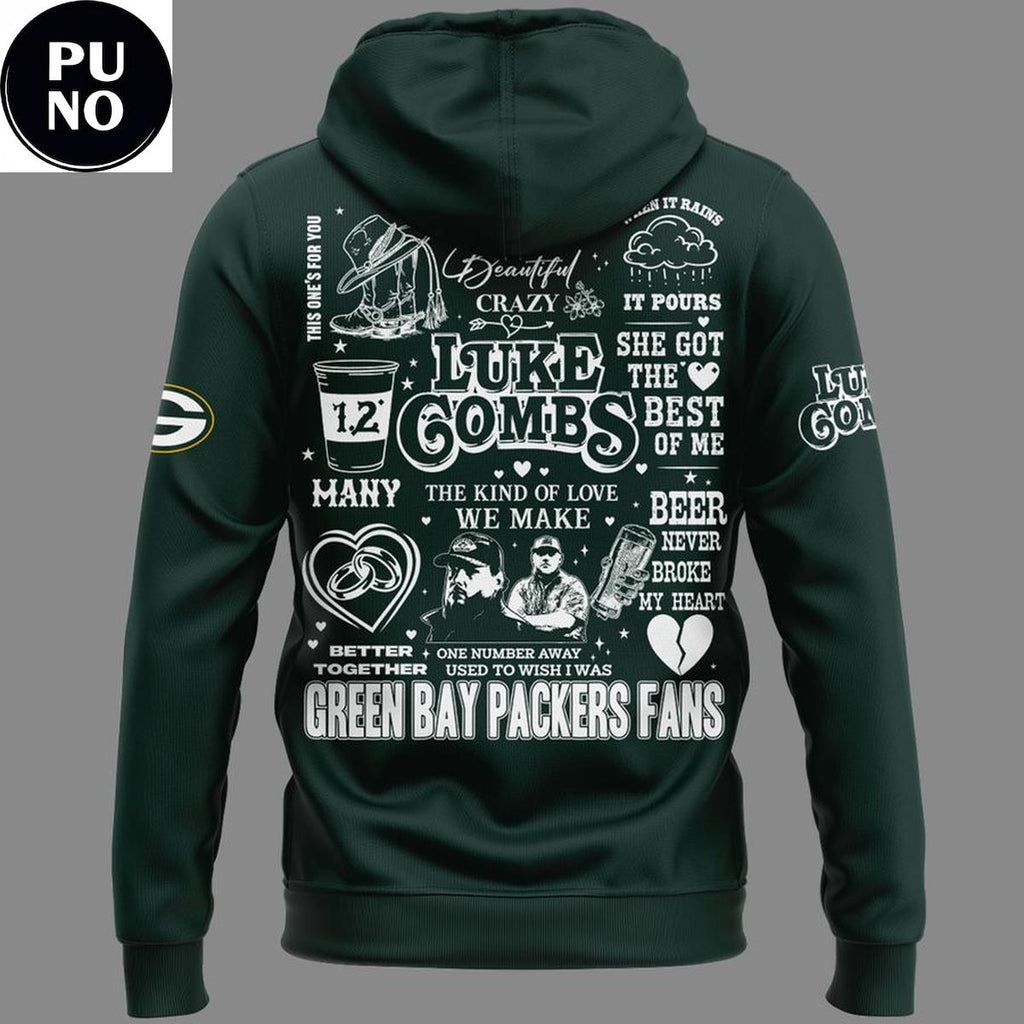 Green Bay Packers x Luke Combs Tour 2026 Green Hoodie T-Shirt