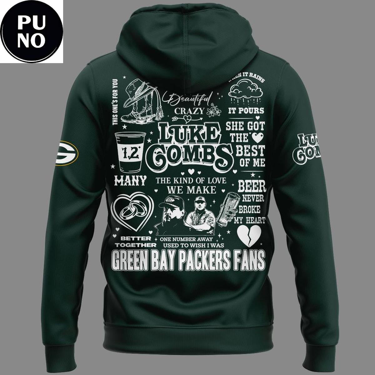 Green Bay Packers x Luke Combs Tour 2026 Green Hoodie T-Shirt