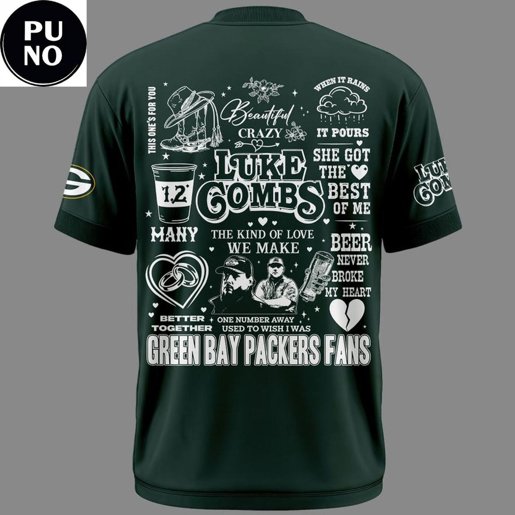 Green Bay Packers x Luke Combs Tour 2026 Green Hoodie T-Shirt