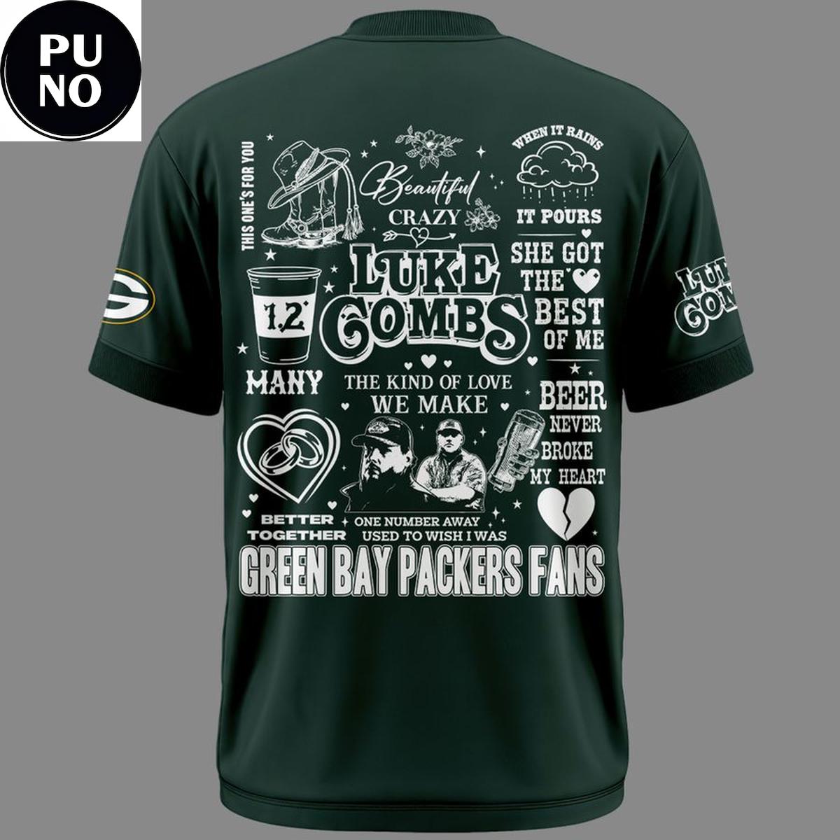 Green Bay Packers x Luke Combs Tour 2026 Green Hoodie T-Shirt