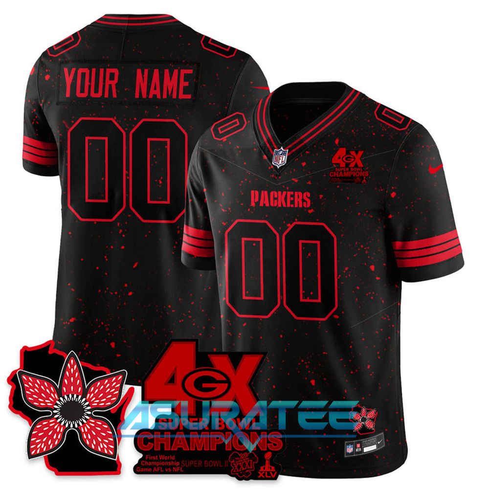Green Bay Packers x Stranger Things 5 Limited Custom Jersey