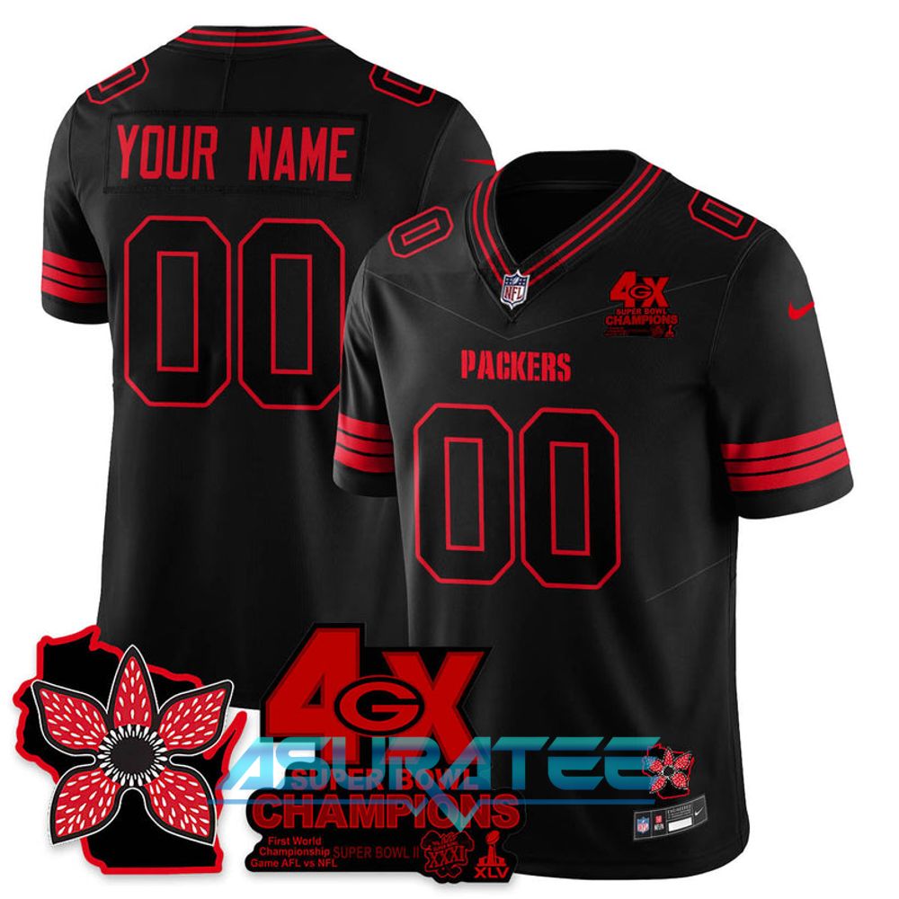 Green Bay Packers x Stranger Things 5 Limited Custom Jersey