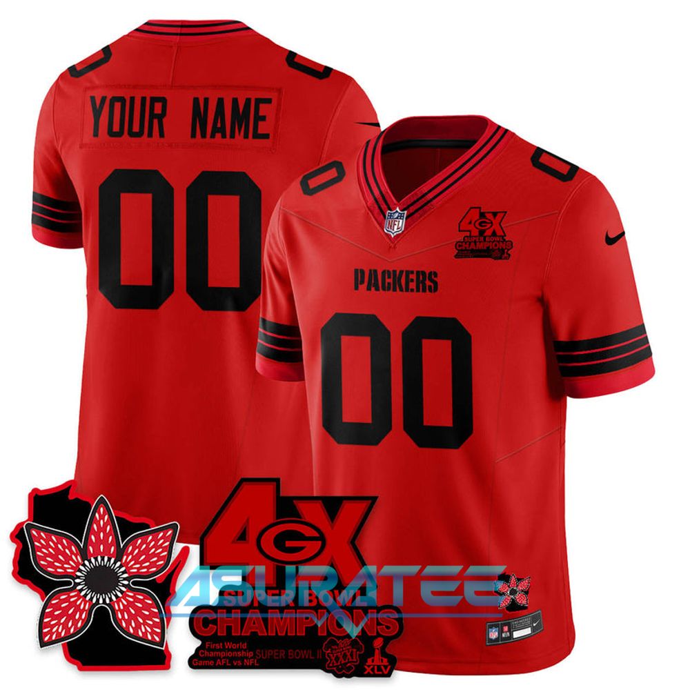 Green Bay Packers x Stranger Things 5 Limited Custom Jersey