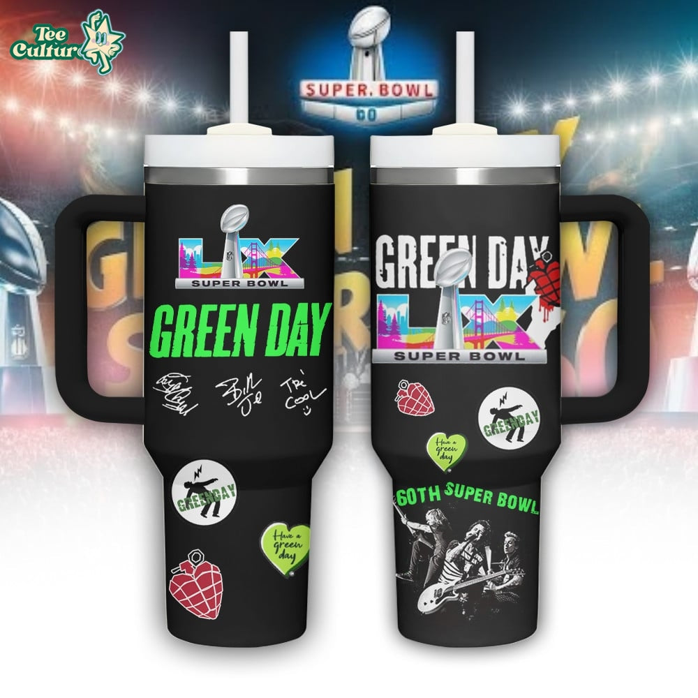 Green Day Super Bowl LX 2026 Limited Edition 40oz Handle Tumbler