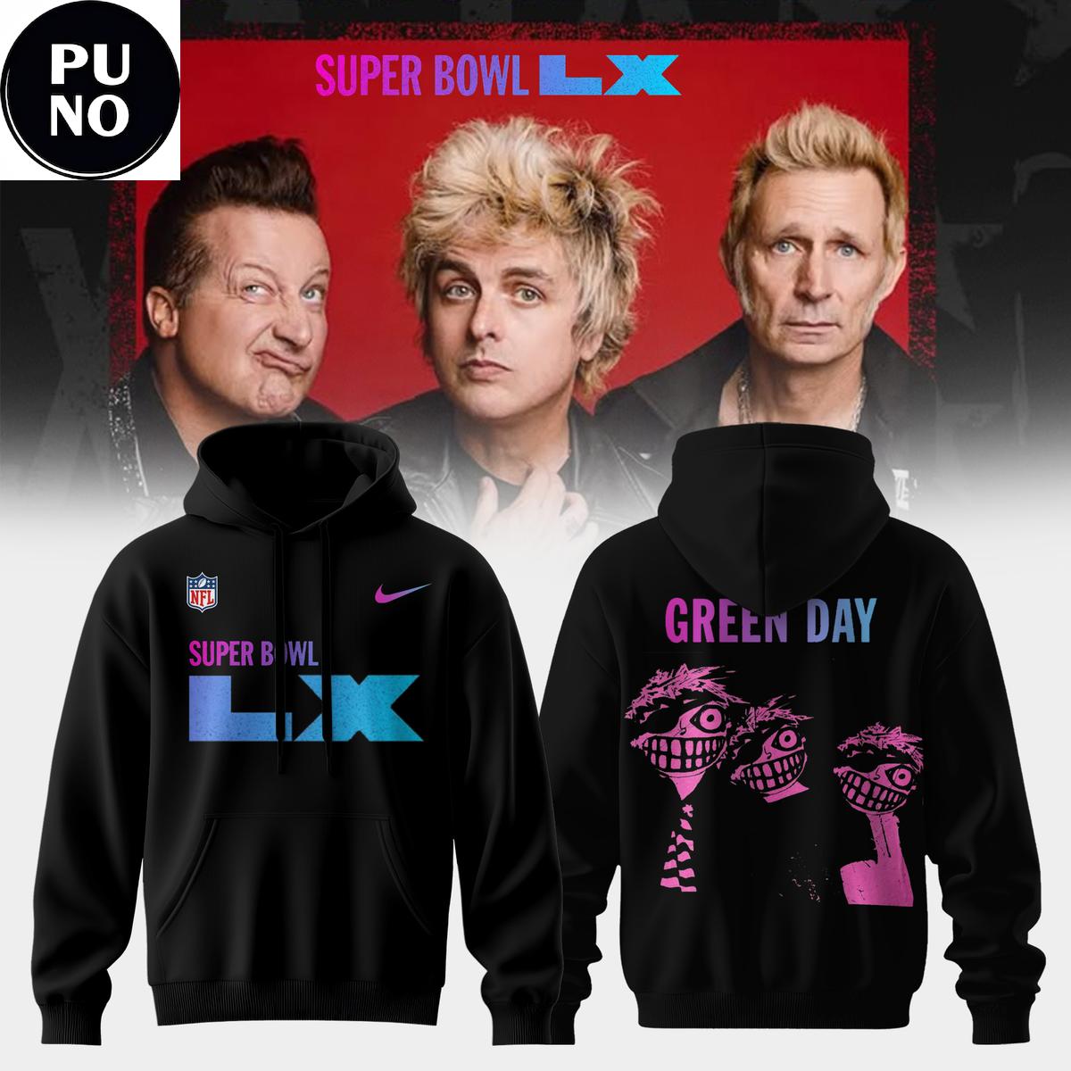 Green Day Super Bowl LX Opening Ceremony 2026 Hoodie Shirt