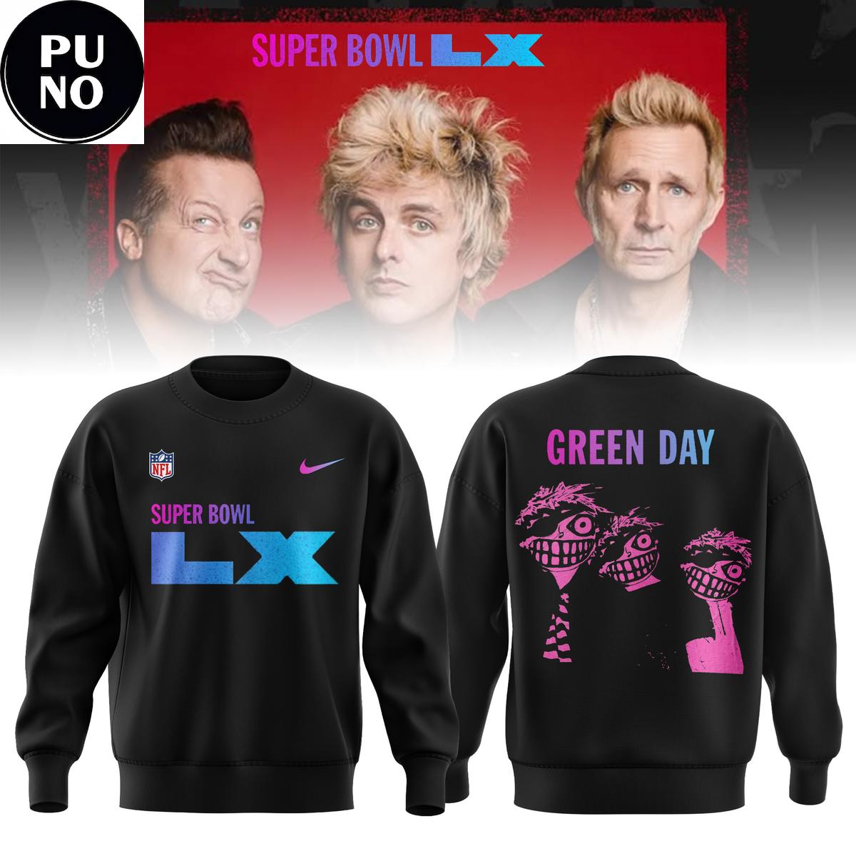 Green Day Super Bowl LX Opening Ceremony 2026 Hoodie Shirt