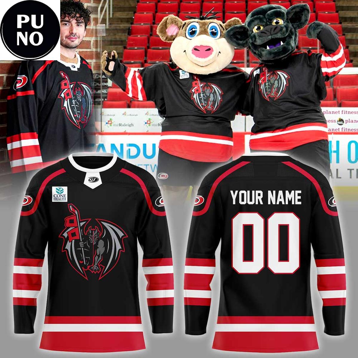 Greensboro Gargoyles x Canes Affiliation Weekend 2026 Personalized Hockey Jersey