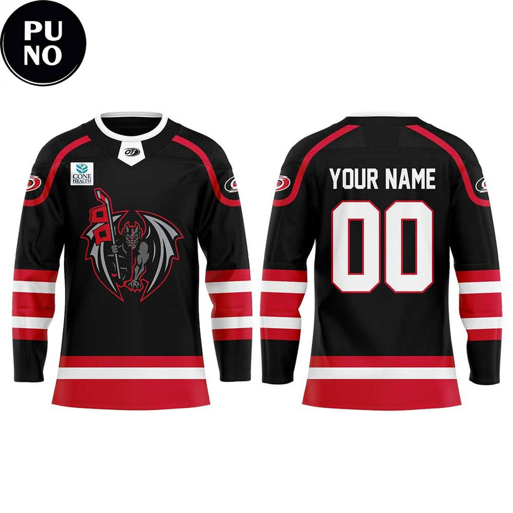 Greensboro Gargoyles x Canes Affiliation Weekend 2026 Personalized Hockey Jersey