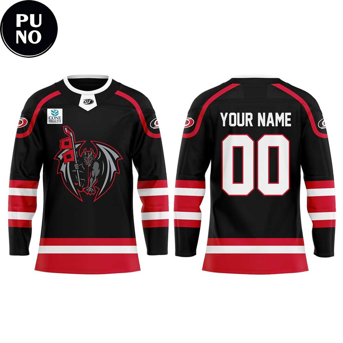 Greensboro Gargoyles x Canes Affiliation Weekend 2026 Personalized Hockey Jersey