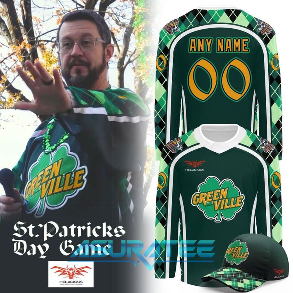 Greenville Swamp Rabbits 2026 St. Patrick’s Day Special Hockey Jersey