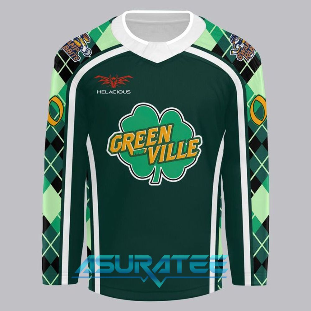 Greenville Swamp Rabbits 2026 St. Patrick’s Day Special Hockey Jersey