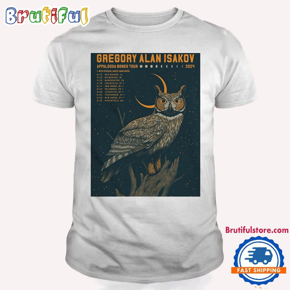 Gregory Alan 2024 Tour Isakov Appaloosa Bones T Shirt