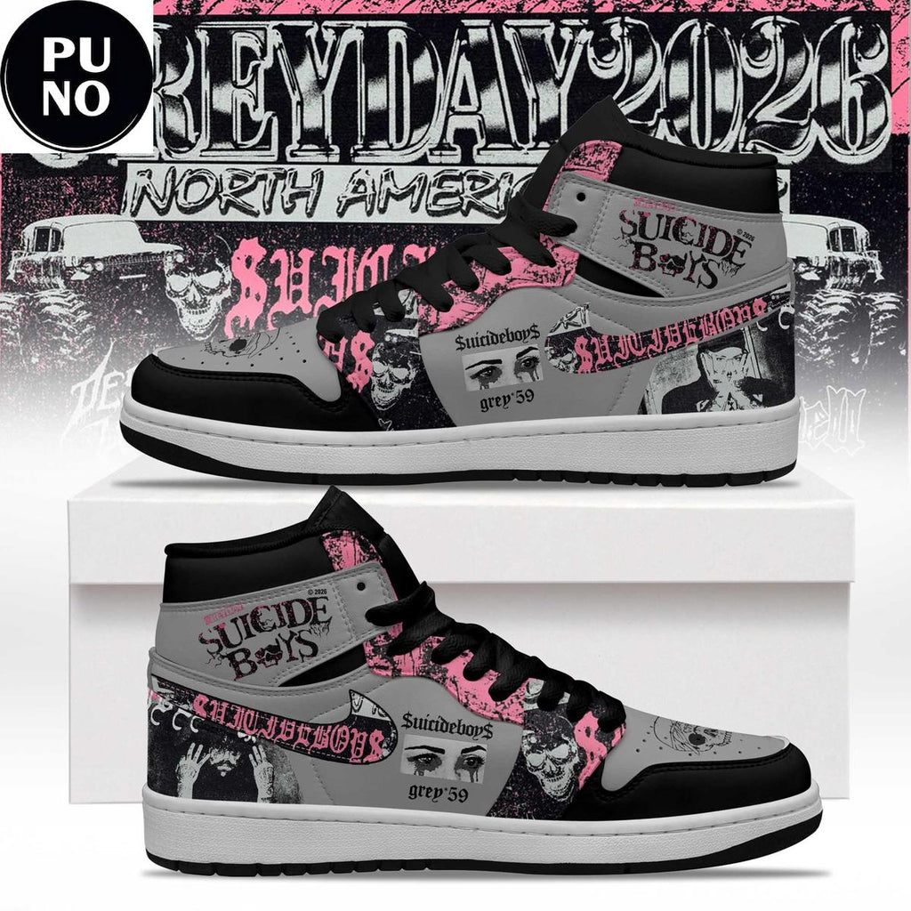 Greyday 2026 Suicideboys North American Tour Custom Name Air Jordan 1 Shoes