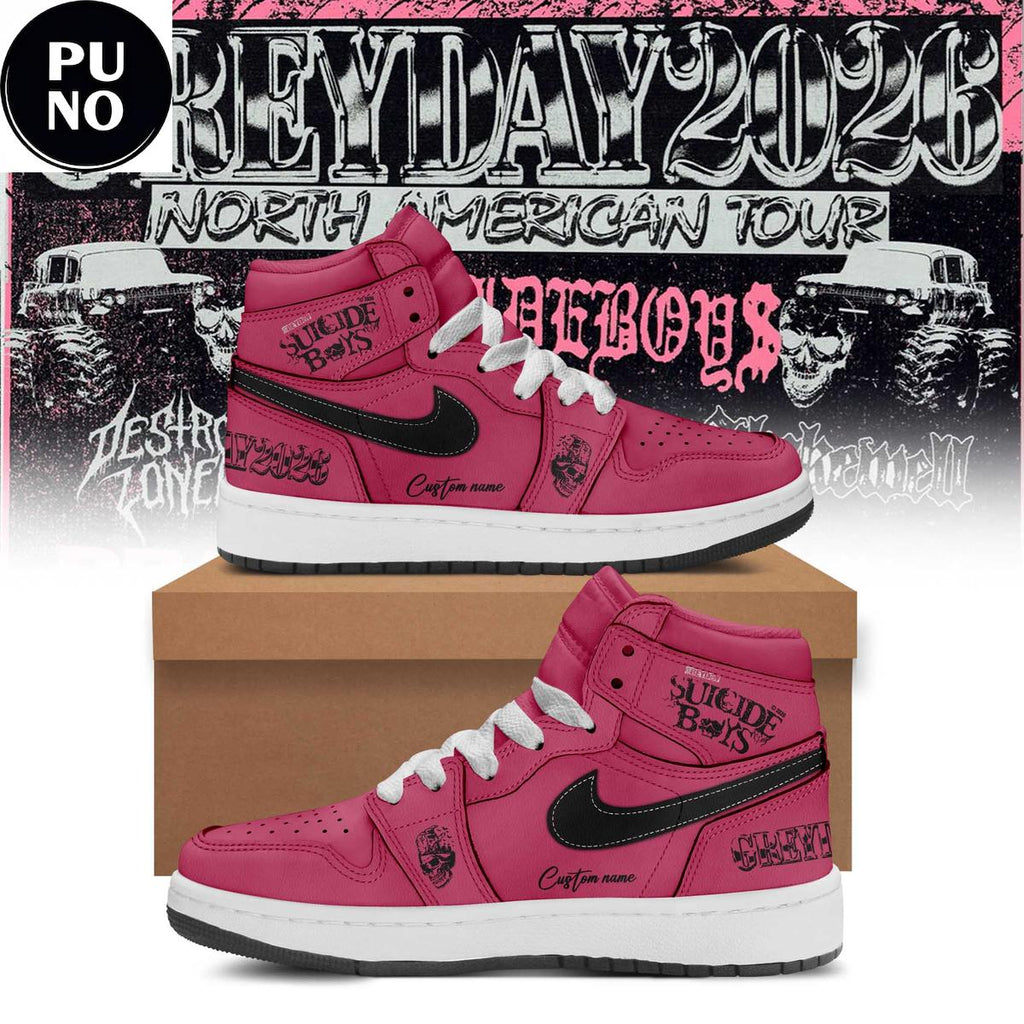 Greyday 2026 Suicideboys North American Tour Custom Name Air Jordan 1 Shoes