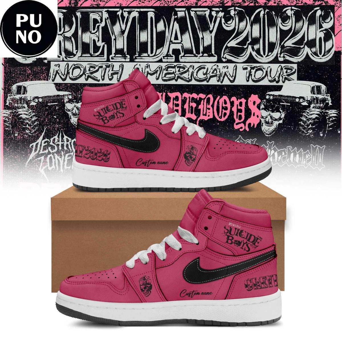 Greyday 2026 Suicideboys North American Tour Custom Name Air Jordan 1 Shoes