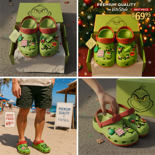 Grinch Croc Charms
