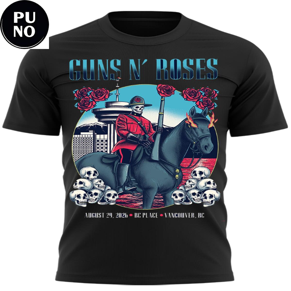 Guns N’ Roses World Tour 2026 BC Place Vancouver Hoodie T-Shirt