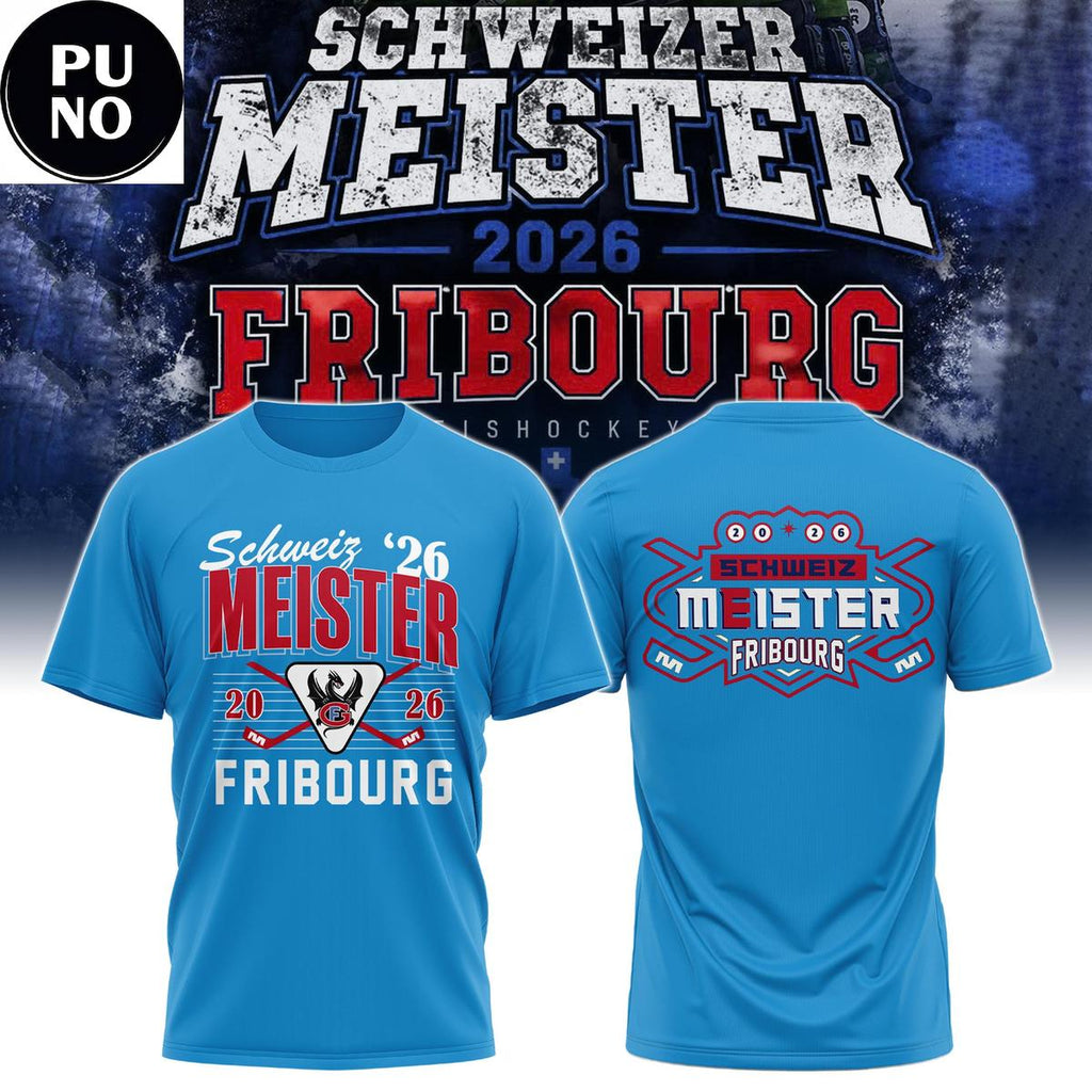 HC Fribourg Gottéron Schweizer Meister 2026 Champions Hoodie T-Shirt