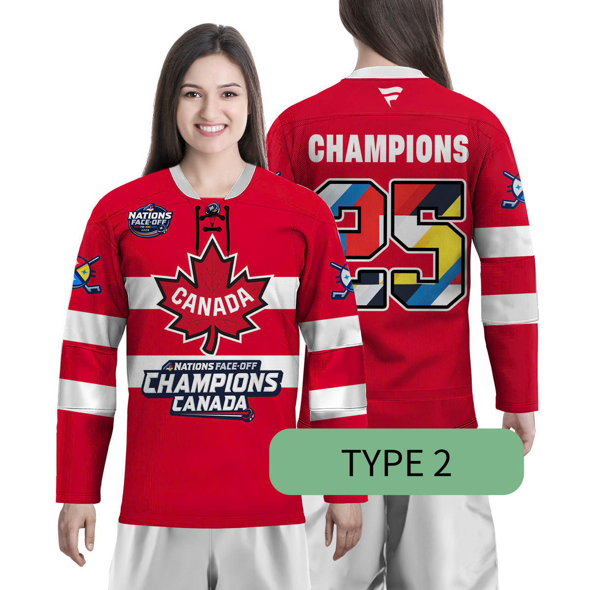 HOT Canada 4 Nations Champions hockey jersey
