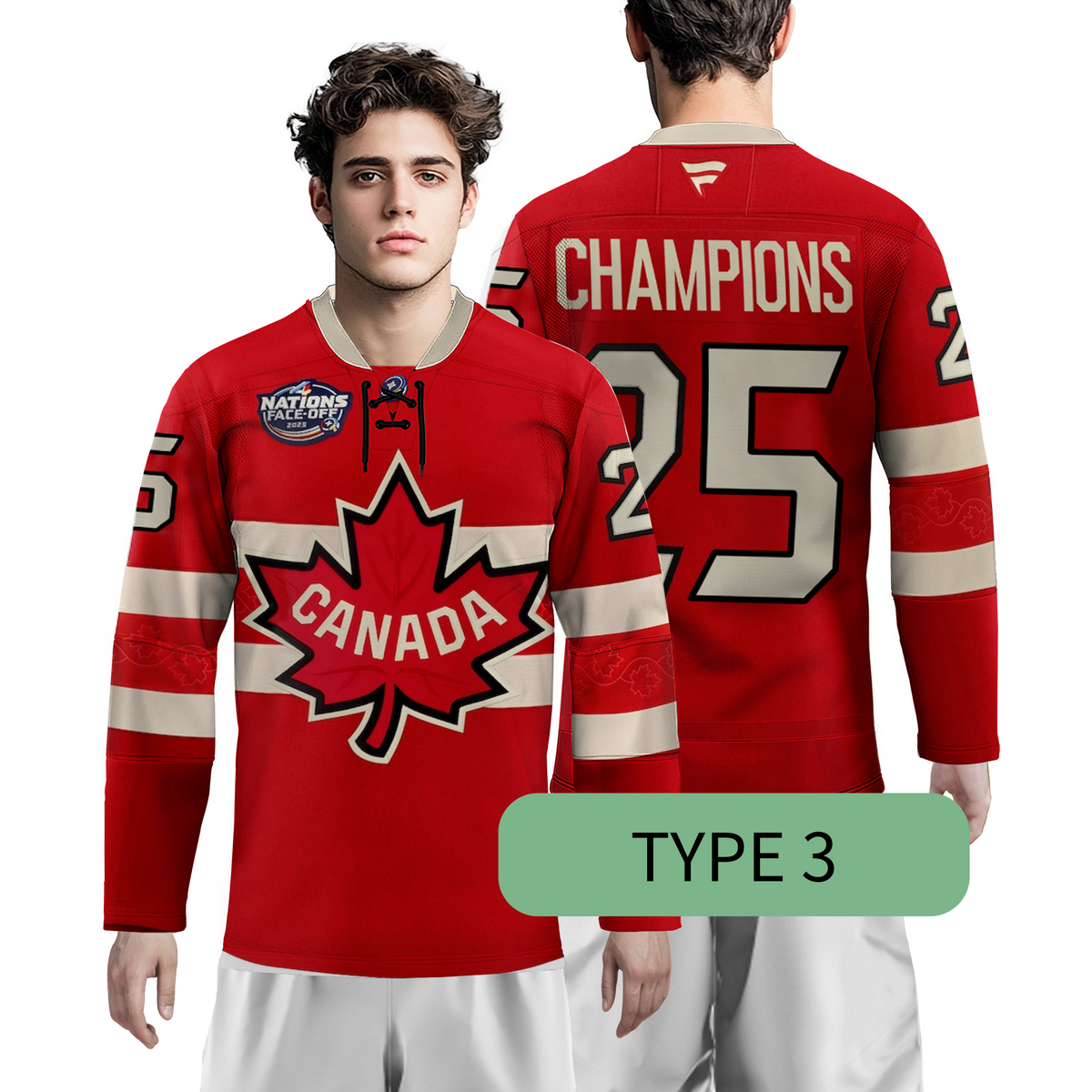 HOT Canada 4 Nations Champions hockey jersey