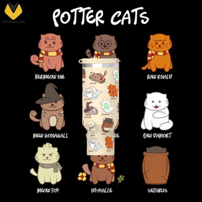 HOT Harry Potter Cats Tumbler